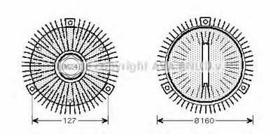 AVA QUALITY COOLING bwc323 -  Сцепление, вентилятор радиатора